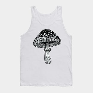 Black and white mushroom Tank Top